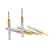 Tungsten Steel Drill Bit Set with Gold Hard Coating & Titanium-Plated Carbide for Micro Engraving
