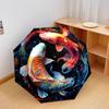 1 PC Automatic Folding Umbrella - Koi Fish Pattern, Portable & Foldable Design with 8 Ribs, Christmas Birthday Gifts