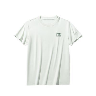 Comfortable Simple Letter Versatile Round Neck Breathable Short Sleeve T-Shirt Women T-Shirts Water-Mist-Green 162528136-2
