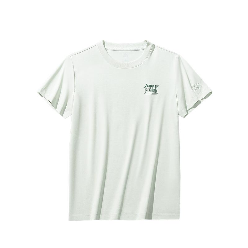 

Anta Comfortable Simple Letter Versatile Round Neck Breathable Short Sleeve T-Shirt Women T-Shirts Water-Mist-Green 162528136-2 S