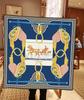 90x90cm New Design Shawl Carriage Chain Printed Silk Scarf Square Scarves Lady Wraps Kerchief Woman Neck Shawl Wraps Echarpes