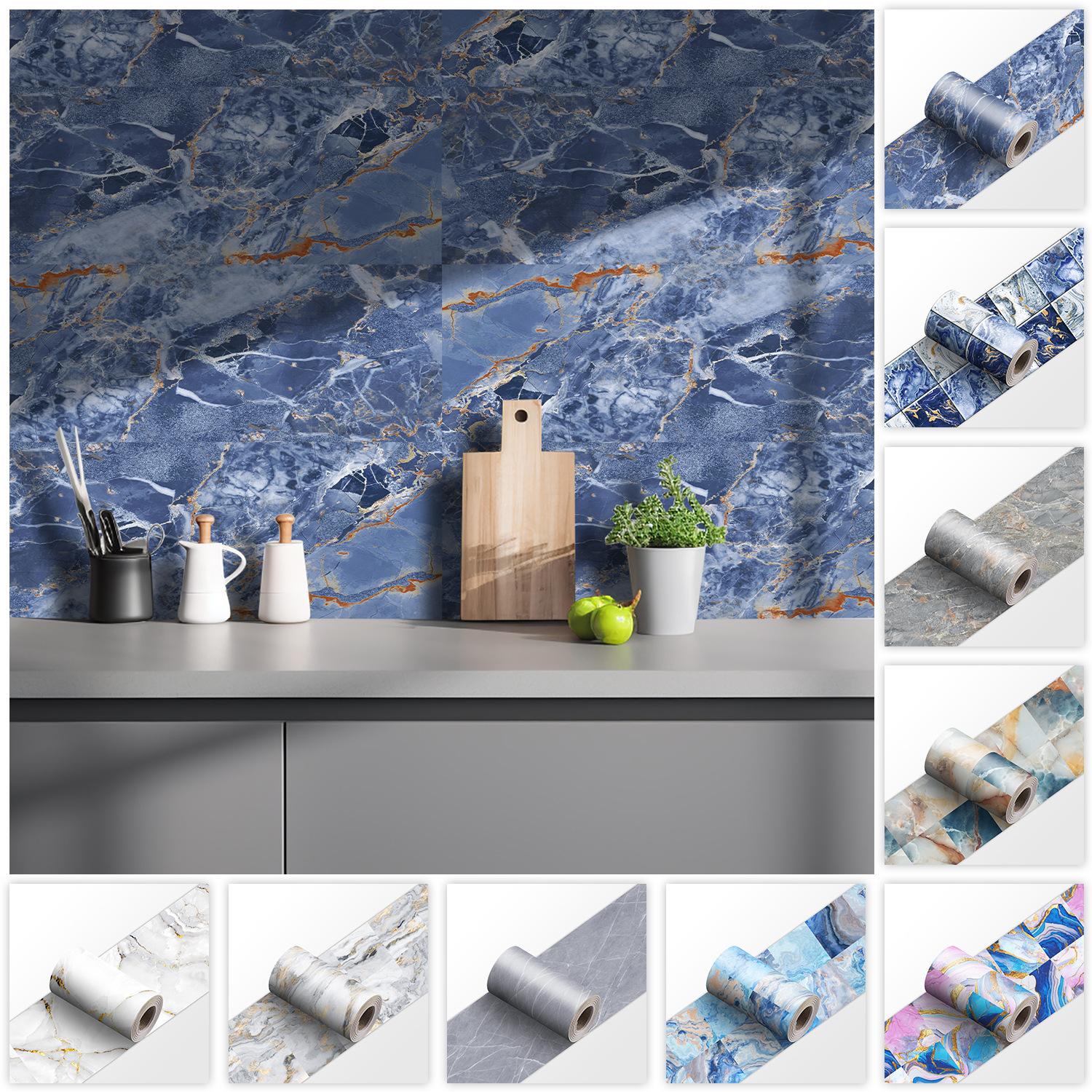 Rodapié de Mármol de Lujo Adhesivo de Esquina para Pared Baño Oficina Cristal Línea de Cintura Decoración del Hogar Impermeable Guía de Onda de