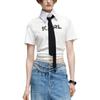 Karl Lagerfeld FW24 Casual Trendy Luxury Loose Round Neck Embroidered Short Sleeve T-Shirt Women Tops K26L1751100