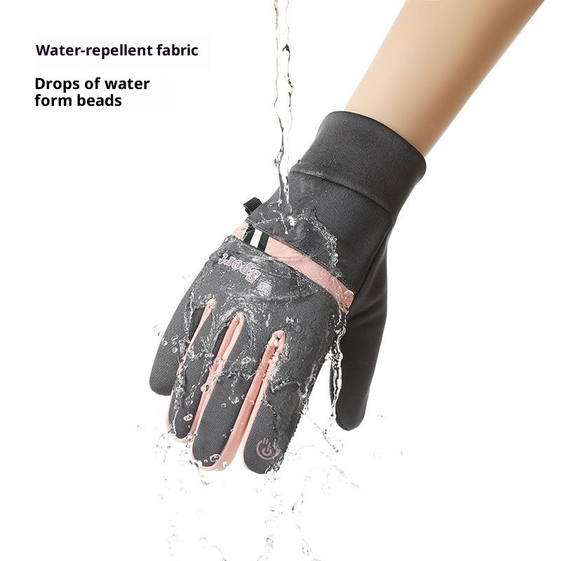 Warm Fleece Lined Gloves For Men And Women Outdoor Cycling Windproof Waterproof Touchscreen Skiing Gloves