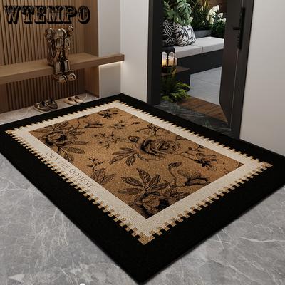 Retro Entrance Door Mat Anti Slip Door Mat for Home Use Entrance Carpet Dirt Resistant Floor Mat