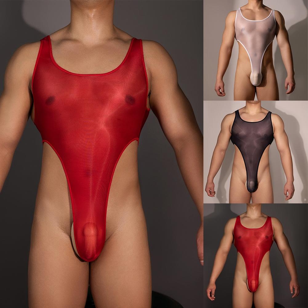 Sexy Bodysuit Shorts Sissy Stockings Stretchy Thong
