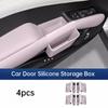 For BYD Atto 3 Yuan Plus ADAS Smart Driving Edition Car Door Handle Storage Box Leather Organizer Tray Interior Accessories