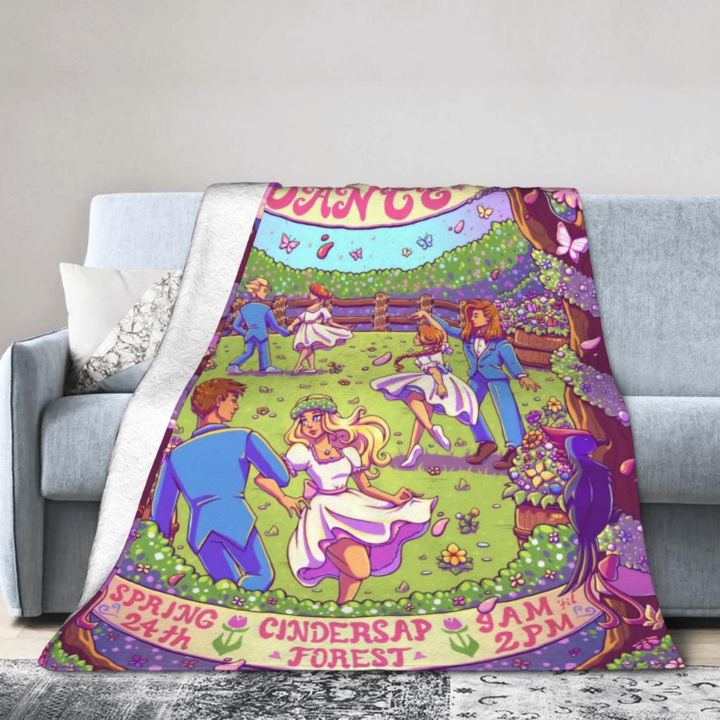 Stardew Valley Greenhouse Flannel Blankets Winter  Soft Throw Blanket for Kids Adult Couch Chair Aesthetic Bedspread Sofa Cover
