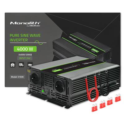 Qoltec Voltage Inverter Monolith | 2000W | 4000W | 24V To 230V | Pure Sine Wave