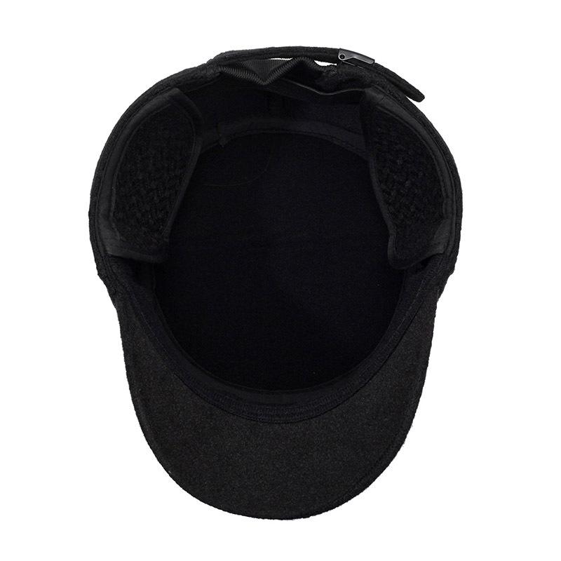 Middle-Aged Cap Men's Warm Ear Protection Cap Autumn Winter Flat Cap Father Cap