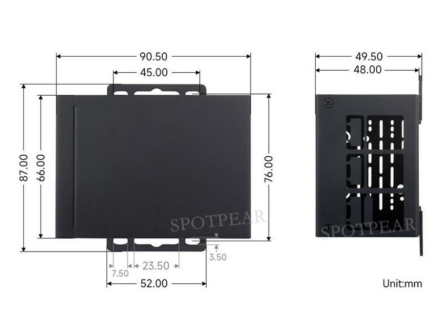 Industrial-Grade Metal Raspberry Pi 5 Case for Official Heat Sink, PCIe, PoE, and Modules