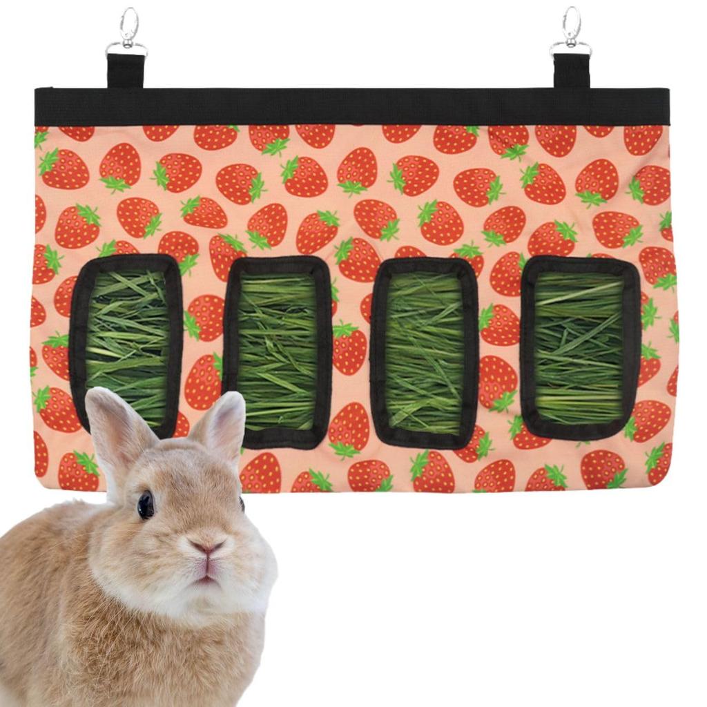 Timothy Pasture Large Guinea Small Animal Feeding Rabbit Container, Rabbit, Container, Capacity, Pig, Chinchilla, Container, (Strawberry)
