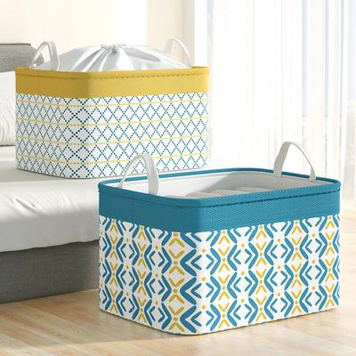 Large-capacity Dust-proof Wardrobe Organizer Household Portable Storage Basket with Handle Clothes Storage Box