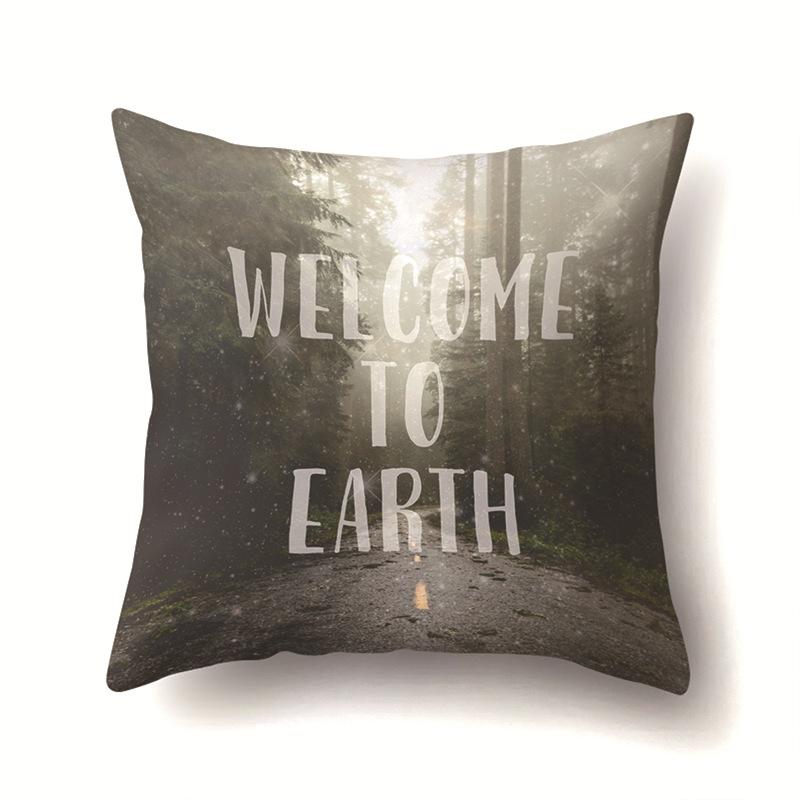 Modern Painted Simple Household Car Polyester Pillow Case Car Decoration Home Printed Waist Pillow Case