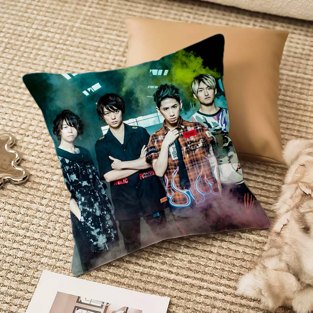 Band O-One Ok Rock-Mt Rock Ambitions Pillow Case Comfort Sofa Bed Silky Elegant Invisible Zipper Decorative Cushion Cover