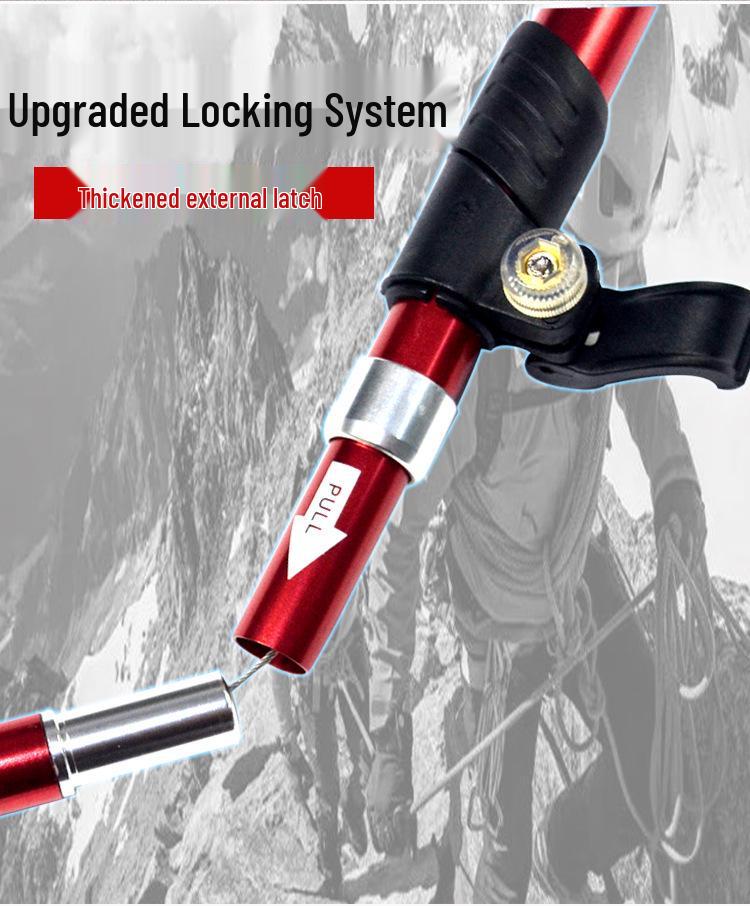 Lightweight Aluminum Folding Telescopic Trekking Pole for Hiking & Climbing