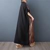 DIMANAF Women Summer New 2025 Plus Size Dress Casual V-Neck Stripe Long Dress Vintage Loose Dress Maxi