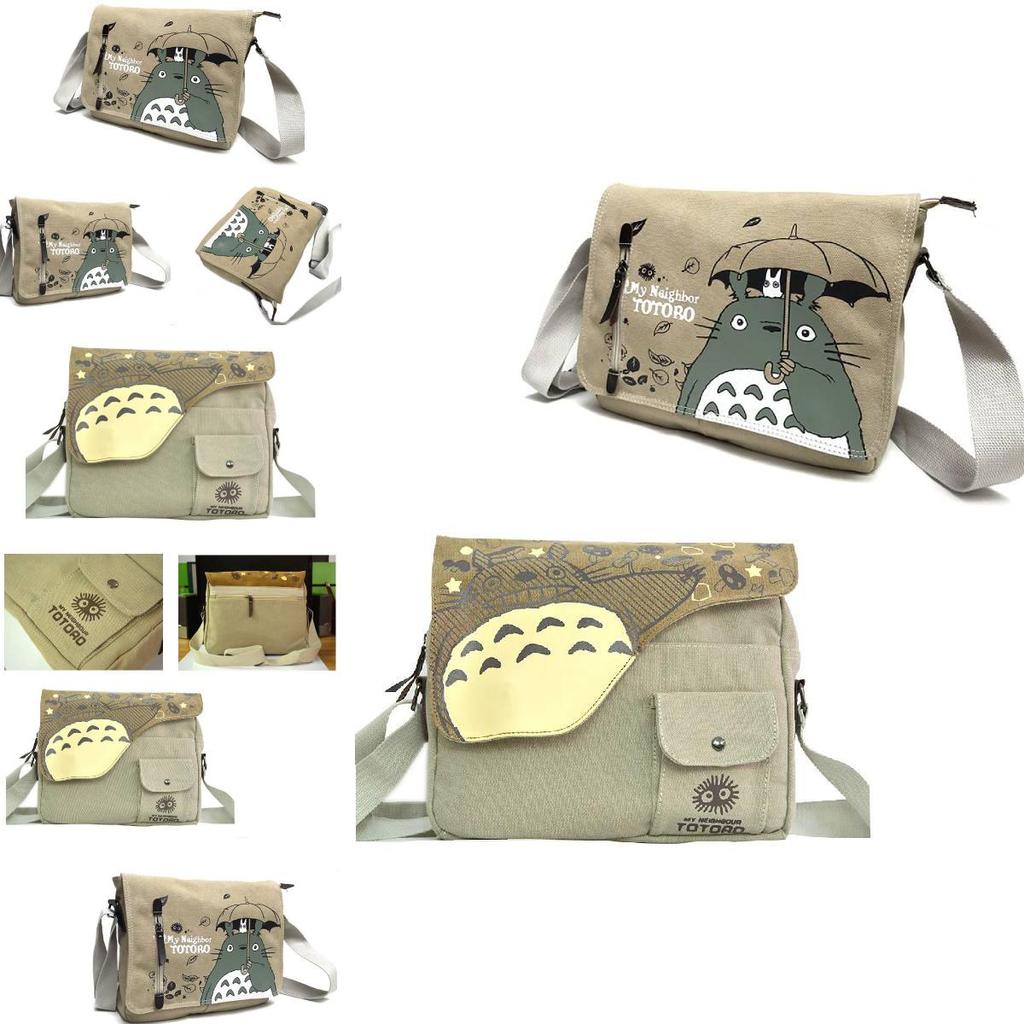 Mein Nachbar Totoro Anime Cartoon Leinwand Schultasche