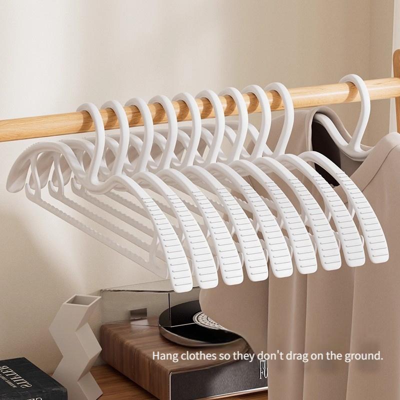 5/15/25/35pcs Wide Shoulder Hangers, Short Neck Non-Slip Mark-Free, Space Saving Closet Organizer for Home Dorm Wardrobe