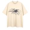 2025 Autumn Cotton T-shirt American Niche Spider Web Printing Comfortable Fashion Skin-friendly Trend Large Size Couple T-shirt