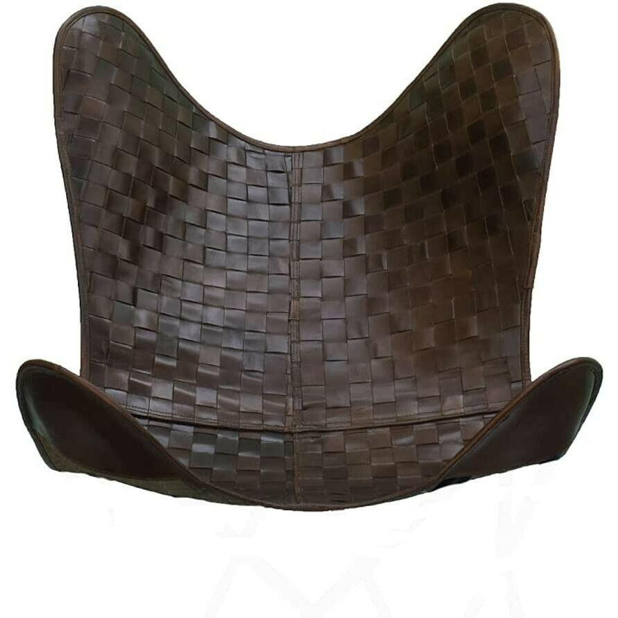 Hnědé Ručně Vyráběné Bivolí Kůže Kancelář Domov Moderní Obývací Pokoj Akcent Motýlí Židle