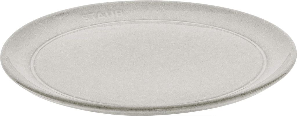 staub 20cm Plate Dessert Plate Medium Plate Ceramic Pottery Microwave Safe Japanese Ceramic Plate "Plate Campagne" [Authorized Product] 40508-026