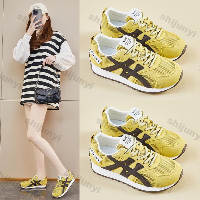 Scarpe da Donna 2026 Primavera Autunno Nuove Traspiranti in Rete Antiscivolo Sneakers da Donna Comode Aumenta Altezza Allacciatura Scarpe Casual