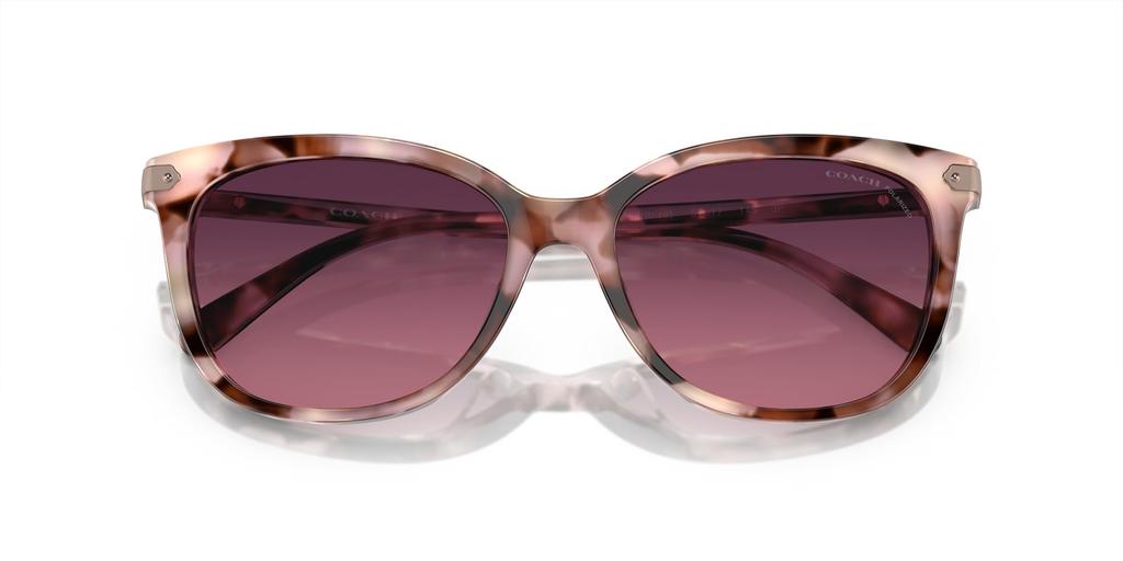 Coach Sunglasses HC8378U CL926 ROSE PEARL TORTOISE 57 Women's