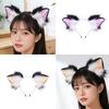 Realistic Kitten Ears Hairband Furry Headbands Plush for Coser Role Play and Photography Props