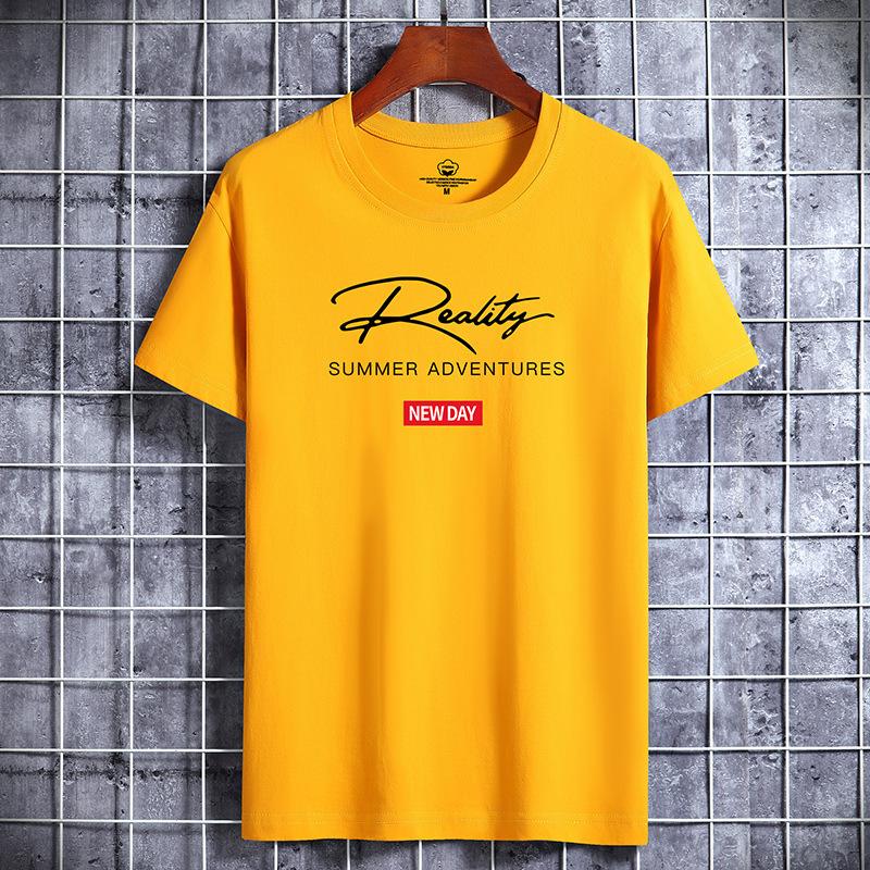 Camiseta de manga corta para hombre, camisa holgada de media manga a la moda para hombre, camisa estampada