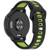20MM 22MM Silikonový řemínek pro Garmin forerunner 245 645 255 265 Vodorovný pruh Reverzní Dvoubarevný Řemínek k hodinkám Prodyšný Wr
