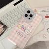 Plaid Pattern Cute Animal Phone Case Compatible and Suitable for iPhone15 14 13/12/11promax/xsmax/xr