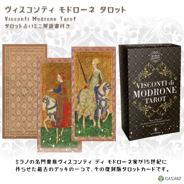 Visconti Modrone Tarot Museum Quality Authentic Tarot 78 with Japanese Instructions Line, Cards, Cards,