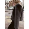 Za Autumn and Winter New Arrivals Women's Clothing Zr European and American Style Fashionable Versatile Knot Buckle Reversible Jacket Coat 6318286