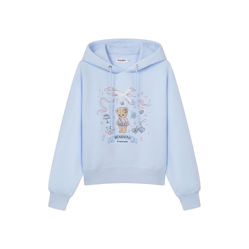 Teenie Weenie Bow Print Hooded Sweatshirt