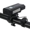 Fahrrad-Scheinwerfer USB-wiederaufladbar Nachtfahrten Wasserdicht Fahrrad-Frontlicht mit Hupe Schwarz
