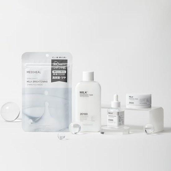 MEDIHEAL Milk Brightening Toner VER.2 300ml Lotion Niacinamide Glutathione Radiant Skin Introductory Moisture Hydration Moisturizing Bottle