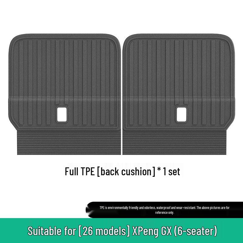 Eco-friendly TPE Floor & Trunk Mats for 2026 XPeng GX, with Backrest Protection.