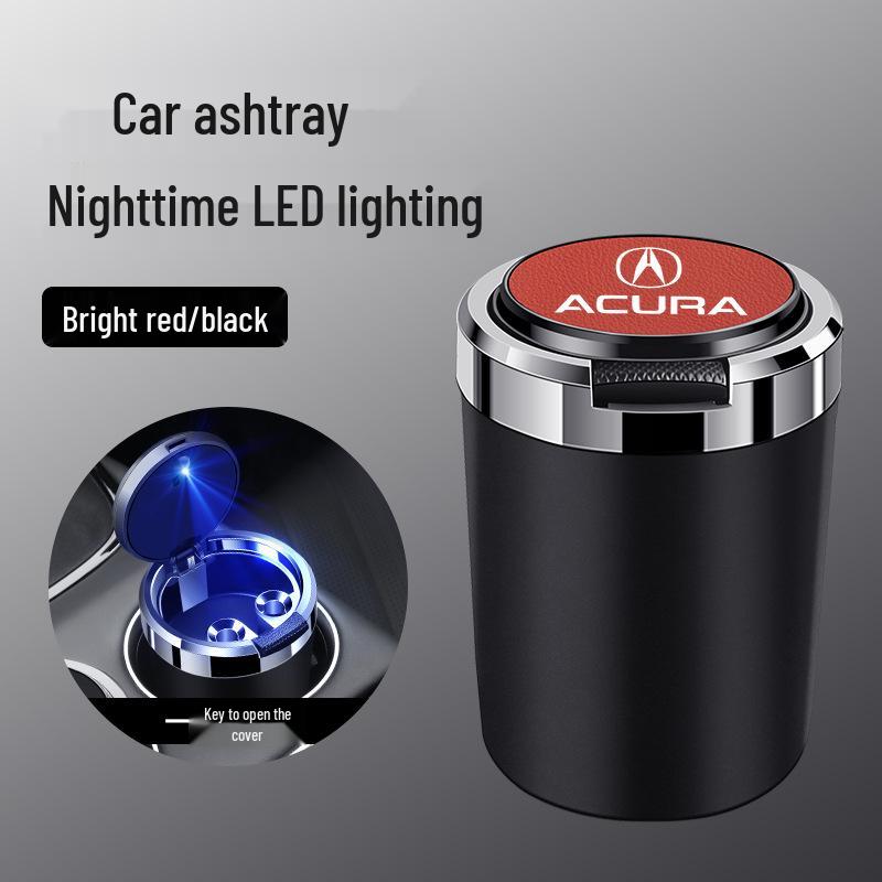 Acura RDX/CDX/TLX-L Car Ashtray with Lid - Metal Liner, Flame Retardant, Multifunctional.