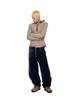 AAKAM Side Washed Button Denim Pants (Black)