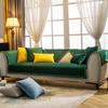 Simplicity Sofa Seat Slipcovers Solid Color Plush Sofa Protector Home Decor Sofa Cover Autumn Winter Warm Fabric Art Couch Cover