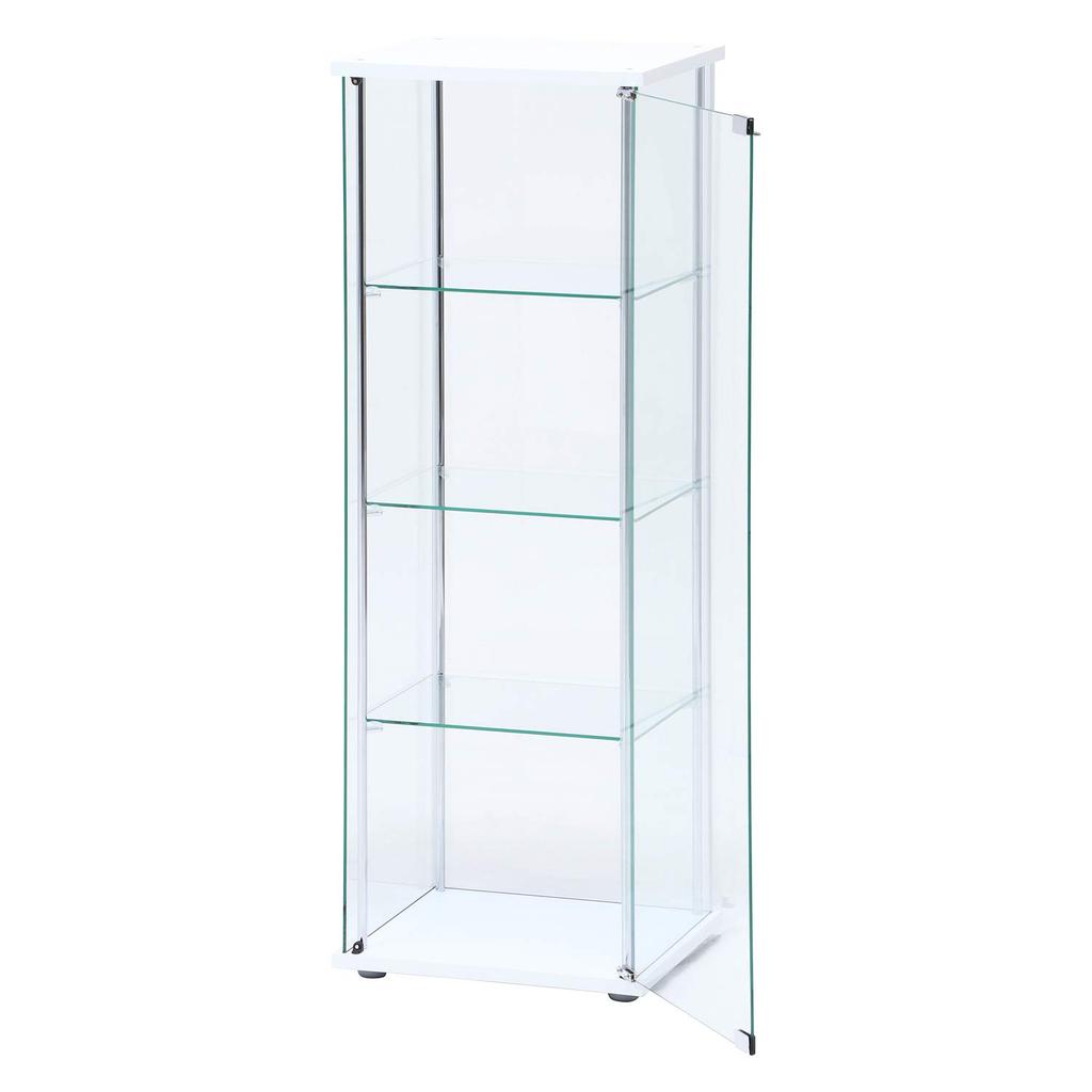 Fuji Boeki Collection Case Figure Case 4 Tiers Width X Depth X Height 120cm White Full Glass Assembly Required Low Type 97341 42.5 36.5