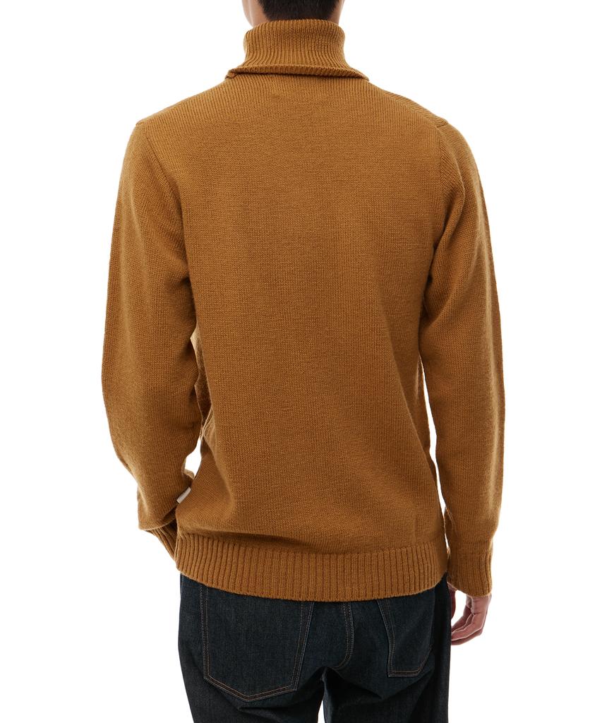 PEREGRINE Makers Stitch Polo Neck Sweater Wheat / Wj 71038
