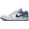 Jordan Air Jordan 1 Restricted Area Cushioning Slip Resistant Low top Vintage Basketball Shoes Men's Light Blue IH0648-141(Team98-)