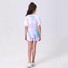 Girls' Quick-Dry Outdoor Fitness Set - Short Sleeve & Pants for Yoga, Badminton, Cycling, and Sports Competition.