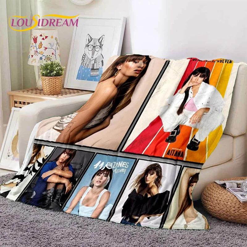 3D Cute Aitana Spanish Singer Soft Blankets,Keep Warm Throw Blanket Comfortable Blanket for Picnic Beds Sofa Home Bedroom Gifts