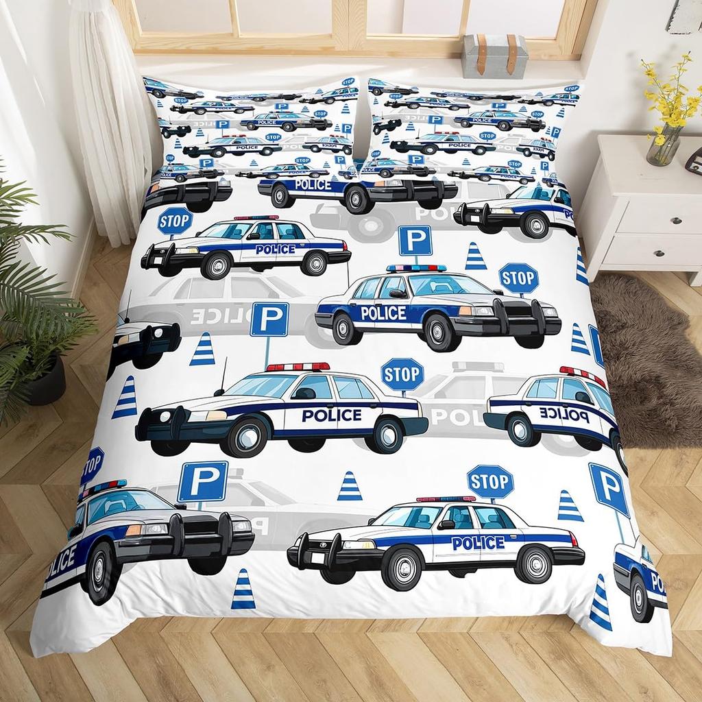 Bettbezug für Möchtegern-Polizisten Kinder Queen King Size Leichtgewicht Daunen Raumdeko 2 Kissenbezüge 1 Bettbezug Keine Steppdecke