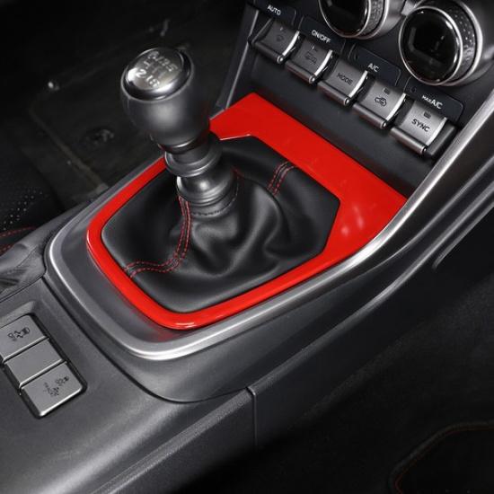 ABS Red Inner Gear Shift Box Panel Cover Trim For Toyota 86/Subaru BRZ