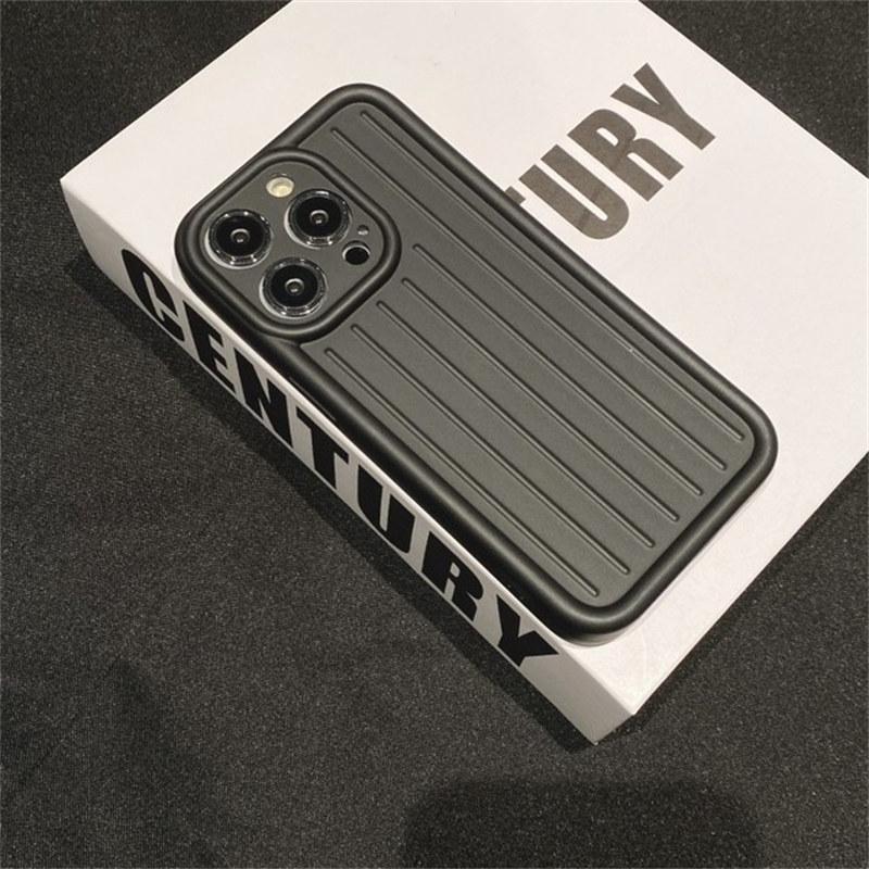 

Роскошный противоударный чехол для багажа для iPhone 14 13 12 11 Pro Max, цветная защита объектива камеры, мягкий чехол для iPhone 14 Plus iPhone 12 Pro чёрный