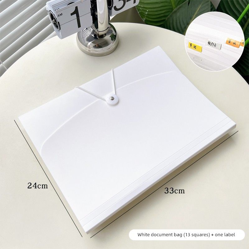 Household Storage Box Index Real Estate Household Registration Certificate Off-White Document Bag